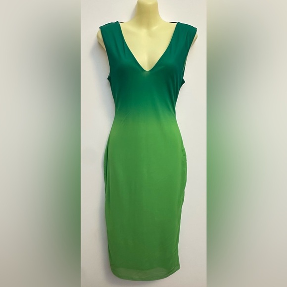AFRM Ariana Sleeveless Dress In Green Ombre - Picture 1 of 8